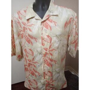 Nat Nast Luxury Originals Men's Shirt Large L Floral Button Up Short Sleeve